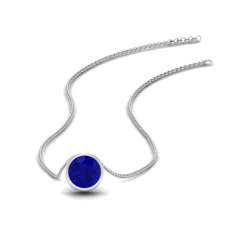 Round Bezel Solitaire Diamond 1.50 Carat Pendant