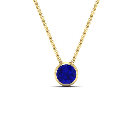Round Bezel Solitaire Diamond 1.50 Carat Pendant