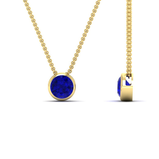 Round Bezel Solitaire Diamond 1.50 Carat Pendant
