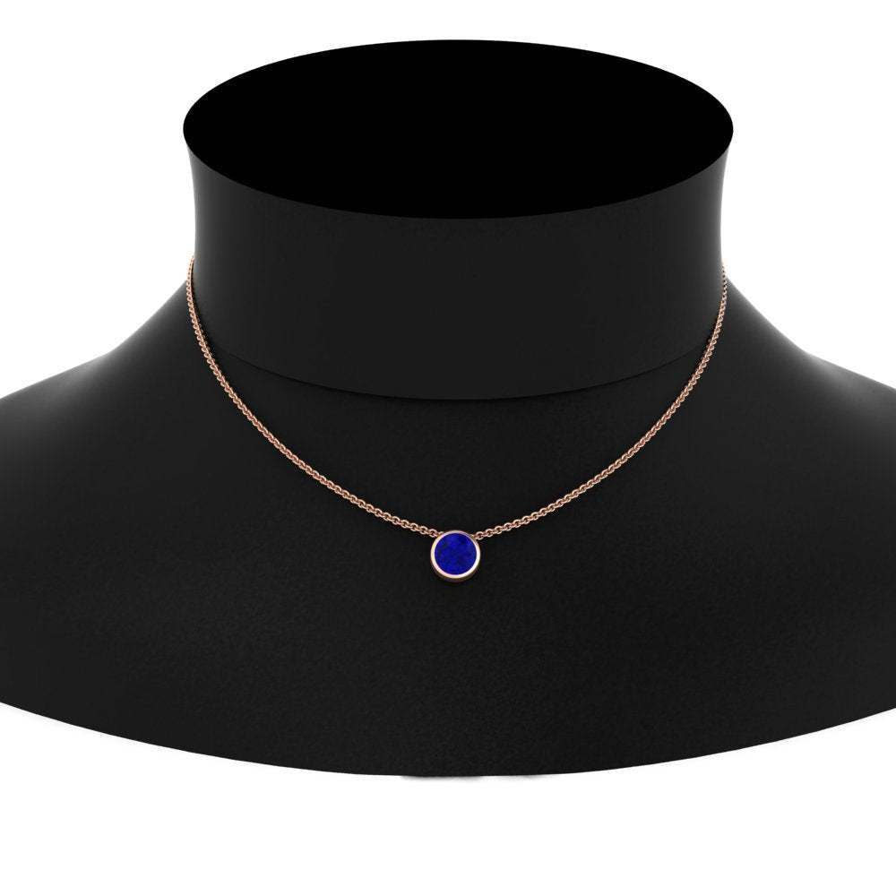 Round Bezel Solitaire Half Carat Pendant