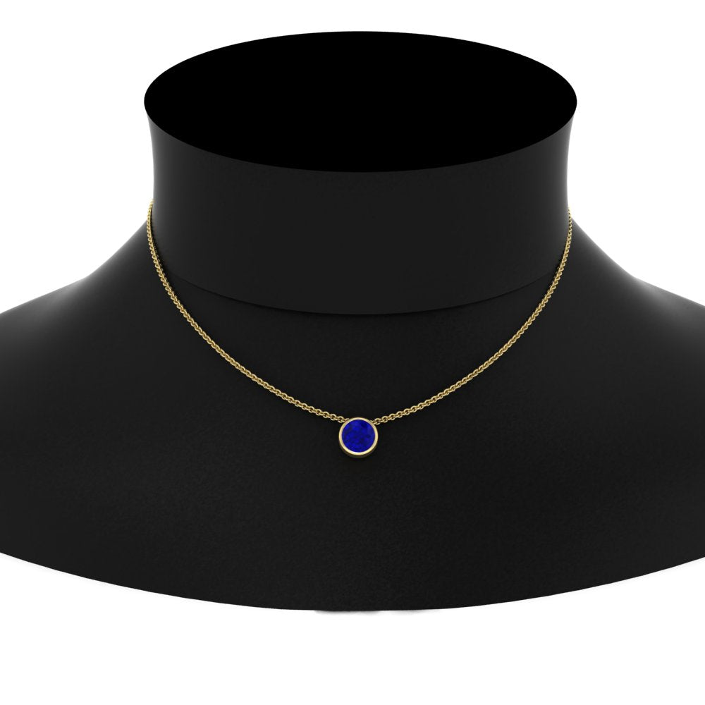 Round Bezel Solitaire Half Carat Pendant