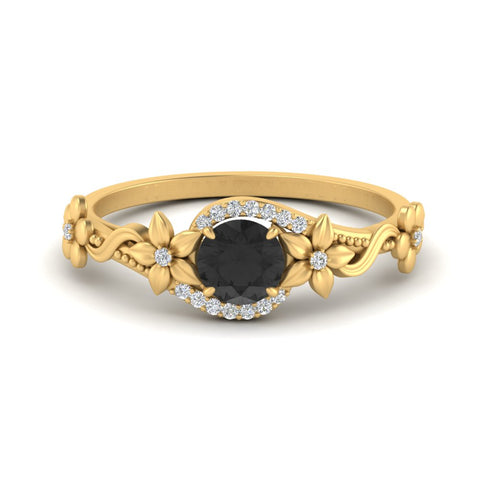 round-black-diamond-and-diamond-flower-engagement-ring-in-FD10057RORGBLACKANGLE3-NL-YG-GS