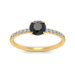 Load image into Gallery viewer, round-black-diamond-and-halo-engagement-ring-in-yellow-gold-FD9168RORGBLACK-NL-YG-GS.jpg