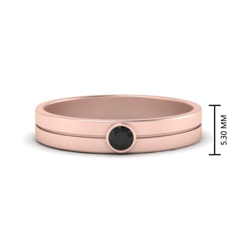 Round Inlay High Polish Mens Engagement Ring