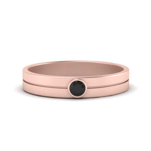 Round Inlay High Polish Mens Engagement Ring