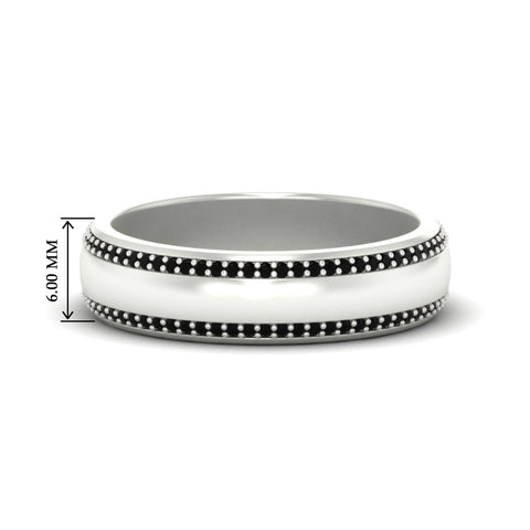Beveled Edge Matte Eternity Mens Engagement Ring