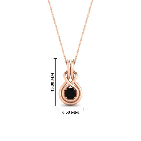 round-black-diamond-solitaire-infinity-knot-pendant-in-rose-gold