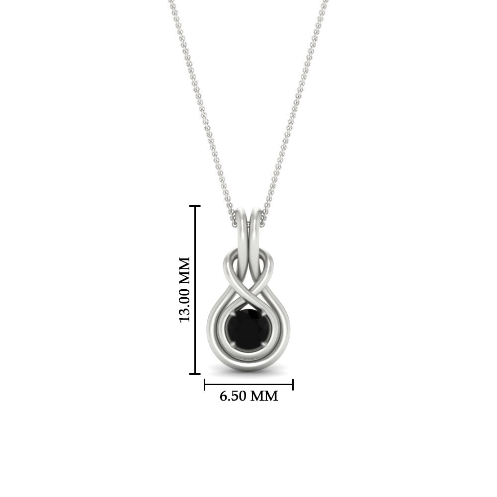 round-black-diamond-solitaire-infinity-knot-pendant-in-white-gold