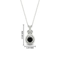 Thumbnail 83 - round-black-diamond-solitaire-infinity-knot-pendant-in-white-gold