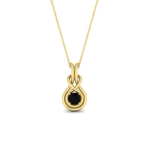 round-black-diamond-solitaire-infinity-knot-pendant-in-yellow-gold