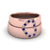 Load image into Gallery viewer, round-blue-sapphire-wedding-band-with-white-diamond-in-14K-rose-gold-FD1144BGSABL-NL-RG.jpg