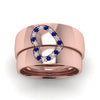 Load image into Gallery viewer, round-blue-sapphire-wedding-band-with-white-diamond-in-14K-rose-gold-FD1144BGSABL-NL-RG.jpg