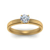 Load image into Gallery viewer, round-brilliant-milgrain-bridal-ring-in-14K-yellow-gold-FD-ENR8985RORANGLE5-NL-YG