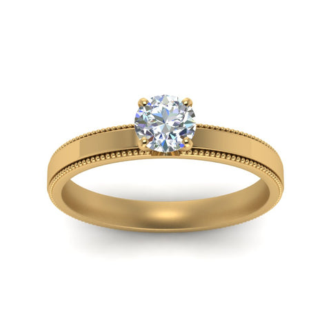 round-brilliant-milgrain-bridal-ring-in-14K-yellow-gold-FD-ENR8985RORANGLE5-NL-YG