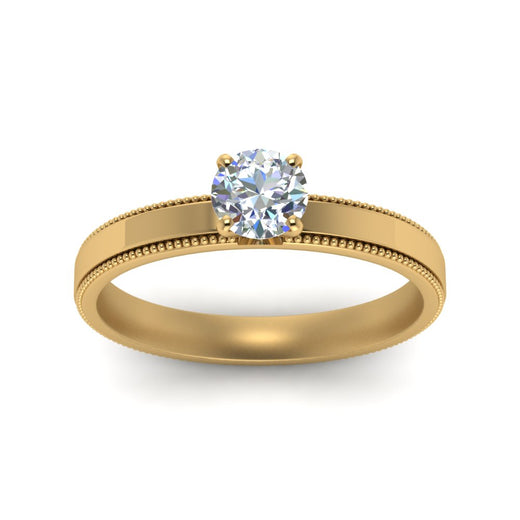 round-brilliant-milgrain-bridal-ring-in-14K-yellow-gold-FD-ENR8985RORANGLE5-NL-YG