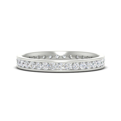 Round Diamond Channel Set Eternity Band