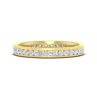 Round Channel Set Eternity Band
