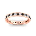 Load image into Gallery viewer, round-channel-set-eternity-band-with-black-diamond-in-rose-gold-fdewb158gblackangle5-nl-rg
