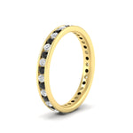 Load image into Gallery viewer, round-channel-set-eternity-band-with-black-diamond-in-yellow-gold-fdewb158gblackangle2-nl-yg
