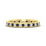 Load image into Gallery viewer, round-channel-set-eternity-band-with-black-diamond-in-yellow-gold-fdewb158gblacksleep-nl-yg
