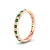 Load image into Gallery viewer, round-channel-set-eternity-band-with-emerald-in-rose-gold-fdewb158gemgrangle2-nl-rg