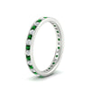 Load image into Gallery viewer, round-channel-set-eternity-band-with-emerald-in-white-gold-fdewb158gemgrangle2-nl-wg