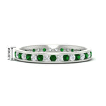 Load image into Gallery viewer, round-channel-set-eternity-band-with-emerald-in-white-gold-fdewb158gemgrsleep-nl-wg-hw
