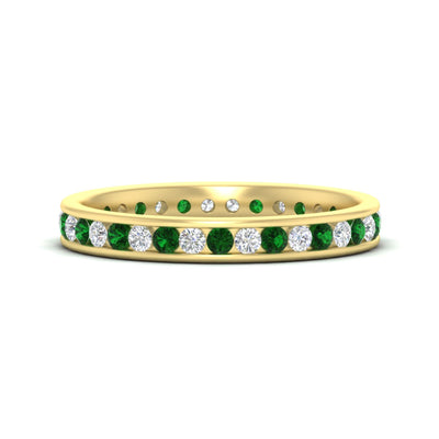 Round Diamond Channel Set Eternity Band