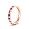 Load image into Gallery viewer, round-channel-set-eternity-band-with-pink-sapphire-in-rose-gold-fdewb158gsadrpiangle2-nl-rg