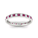 Load image into Gallery viewer, round-channel-set-eternity-band-with-pink-sapphire-in-white-gold-fdewb158gsadrpiangle5-nl-wg
