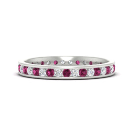 Round Channel Set Eternity Band