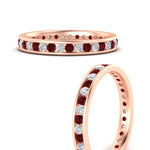 Load image into Gallery viewer, round-channel-set-eternity-band-with-ruby-in-rose-gold-fdewb158grudrangle3-nl-rg
