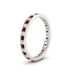 Load image into Gallery viewer, round-channel-set-eternity-band-with-ruby-in-white-gold-fdewb158grudrangle2-nl-wg
