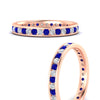 Load image into Gallery viewer, round-channel-set-eternity-band-with-sapphire-in-rose-gold-fdewb158gsablangle3-nl-rg