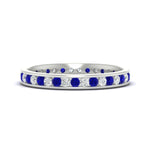 Load image into Gallery viewer, round-channel-set-eternity-band-with-sapphire-in-white-gold-fdewb158gsablsleep-nl-wg
