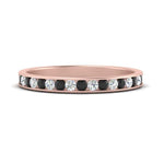 Load image into Gallery viewer, round-channel-stacking-band-with-black-diamond-in-rose-gold-FD122981BGBLACKANGLE3-NL-RG.jpg
