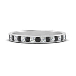 Load image into Gallery viewer, round-channel-stacking-band-with-black-diamond-in-white-gold-FD122981BGBLACKANGLE3-NL-WG.jpg

