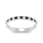 Load image into Gallery viewer, round-channel-stacking-band-with-black-diamond-in-white-gold-FD122981BGBLACKANGLE3-NL-WG.jpg
