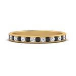 Load image into Gallery viewer, round-channel-stacking-band-with-black-diamond-in-yellow-gold-FD122981BGBLACKANGLE3-NL-YG.jpg
