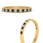 Load image into Gallery viewer, round-channel-stacking-band-with-black-diamond-in-yellow-gold-FD122981BGBLACKANGLE3-NL-YG.jpg

