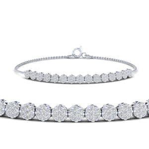 Dazzling Round Cluster Tennis Bracelet