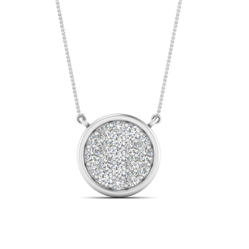 Round+Cluster+Disc+Bezel+Set+Diamond+Pendant+In+White+Gold-FDPD10841