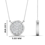 Load image into Gallery viewer, Round+Cluster+Disc+Bezel+Set+Diamond+Pendant+In+White+Gold-FDPD10841