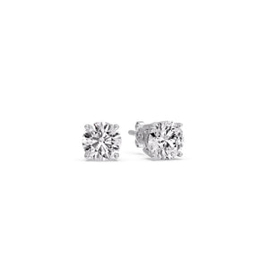 Classic Round Diamond Four Prong Studs Earrings (1ct -10ct | F-G & VS1)