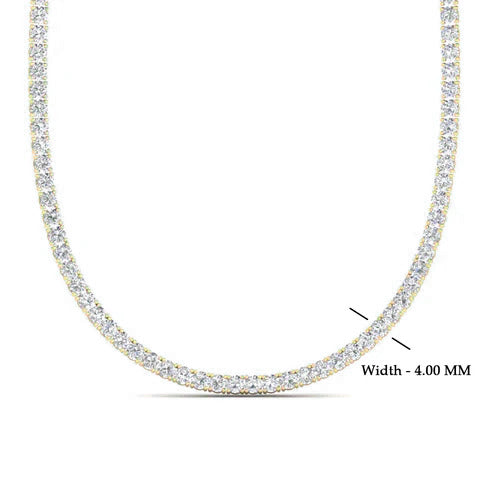 Round Diamond Tennis Choker Necklace