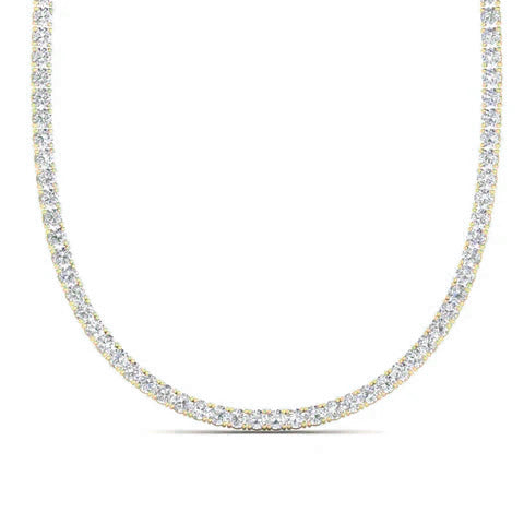 Round Diamond Tennis Choker Necklace