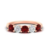 Load image into Gallery viewer, round-cut-2-carat-5-stone-diamond-and-ruby-wedding-ring-in-rose-gold-FDENS141ROBGRUDR-2.00CT-NL-RG