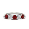 Load image into Gallery viewer, round-cut-2-carat-5-stone-diamond-and-ruby-wedding-ring-in-white-gold-FDENS141ROBGRUDR-2.00CT-NL-WG