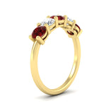 Load image into Gallery viewer, round-cut-2-carat-5-stone-diamond-and-ruby-wedding-ring-in-yellow-gold-FDENS141ROBGRUDRANGLE2-2.00CT-NL-YG

