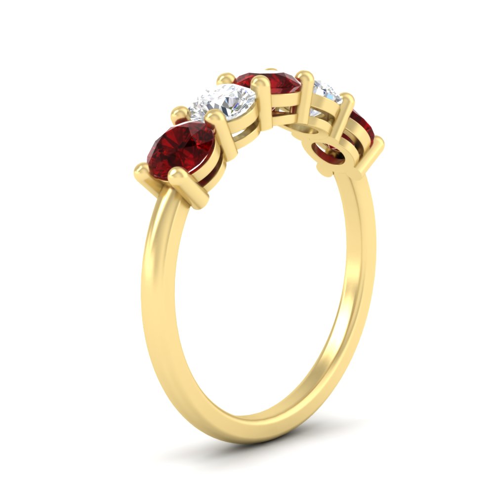 round-cut-2-carat-5-stone-diamond-and-ruby-wedding-ring-in-yellow-gold-FDENS141ROBGRUDRANGLE2-2.00CT-NL-YG